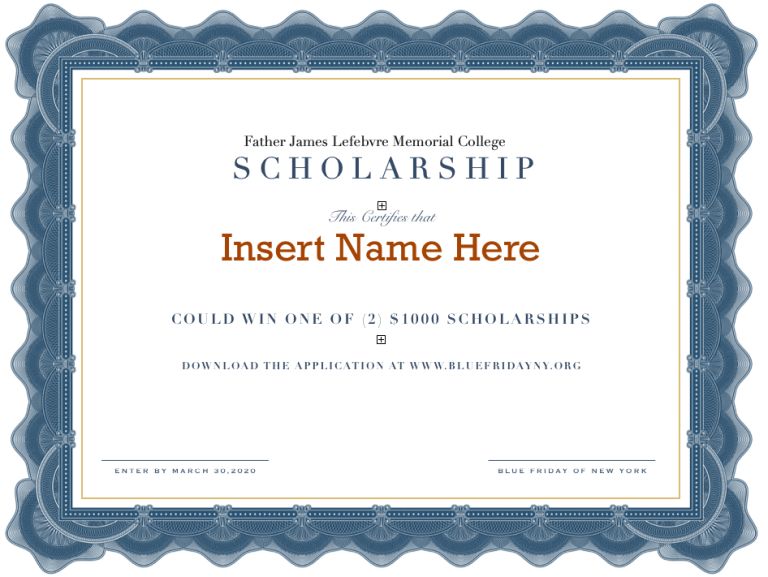 Blue friday scholarship graphic